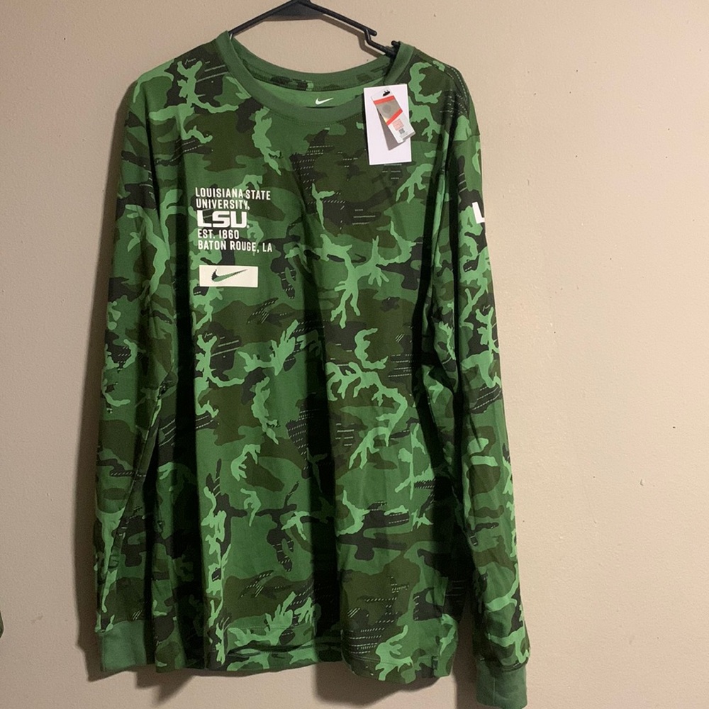Nike “LSU” Camo Dri Fit Shirt